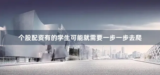 个股配资有的学生可能就需要一步一步去爬